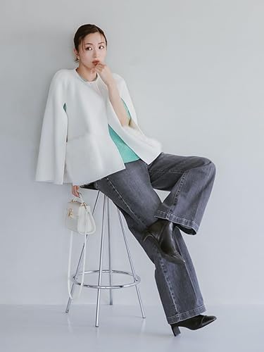 Amazon | [セルフォード] コサージュ付きペプラムニットプル
